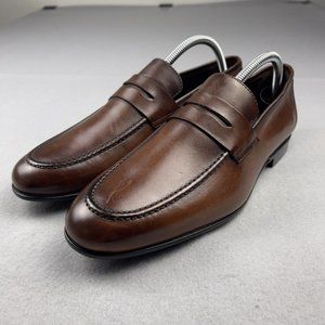 To Boot New York Portofino Penny Loafers Brown Leather Size 7